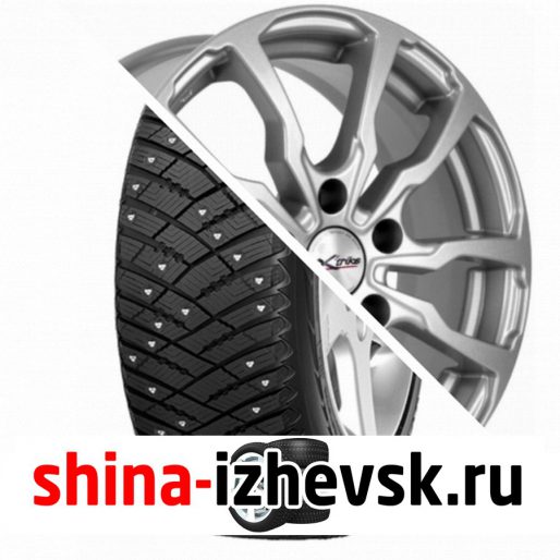 Колесо в сборе Goodyear Ultra Grip Ice Arctic 215/65 R16 T 98 + X-trike X117 6.5xR16 5×114.3 ET45 DIA60.1 Темно-серебристый с полированной лицевой частью в Ижевске